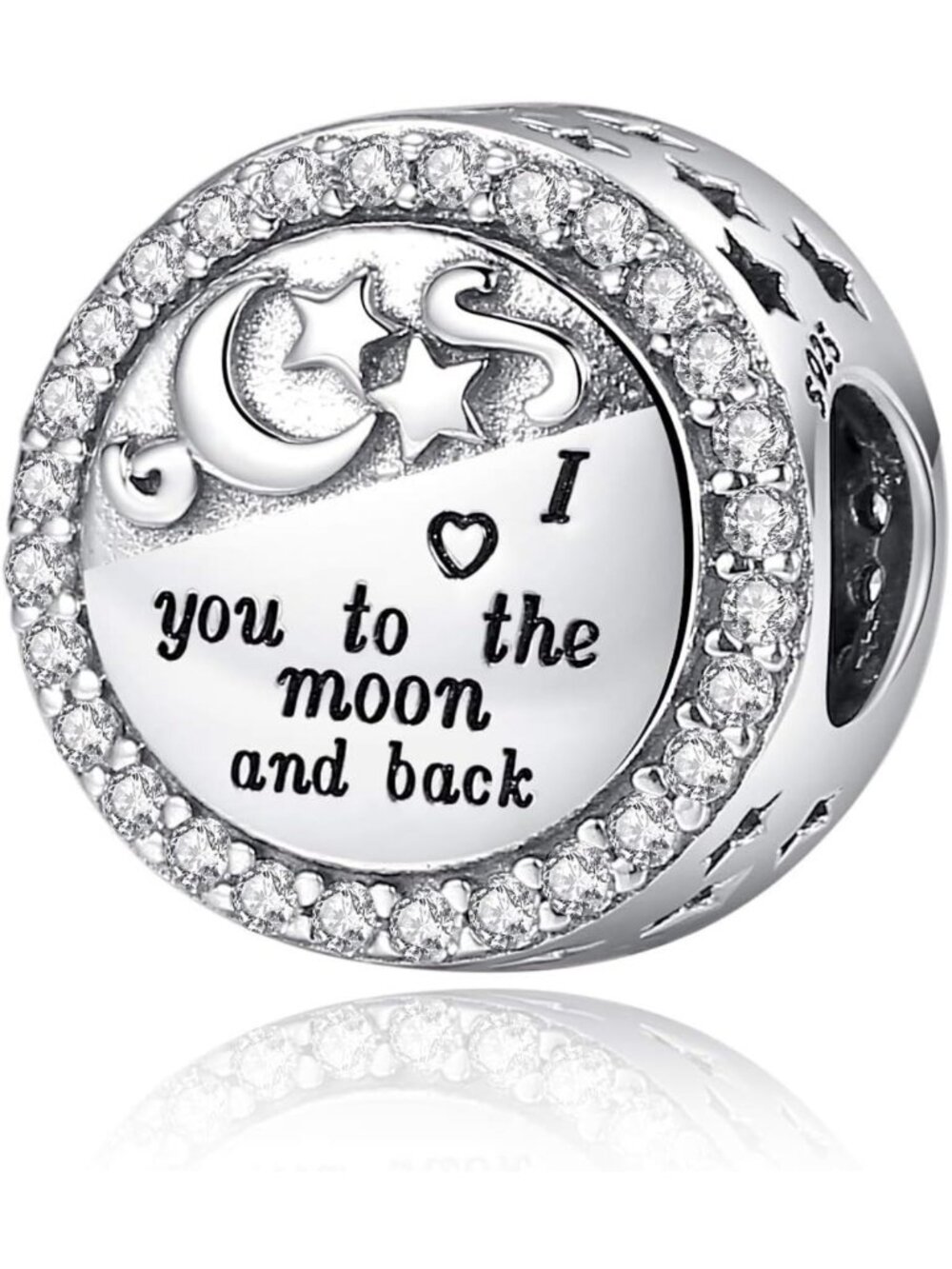 Linorui 925 Sterling Silver Charms Fit Pandora Charms Bracelet I Love You to The